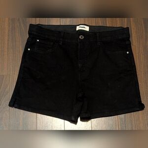 Women's Black Denim Shorts